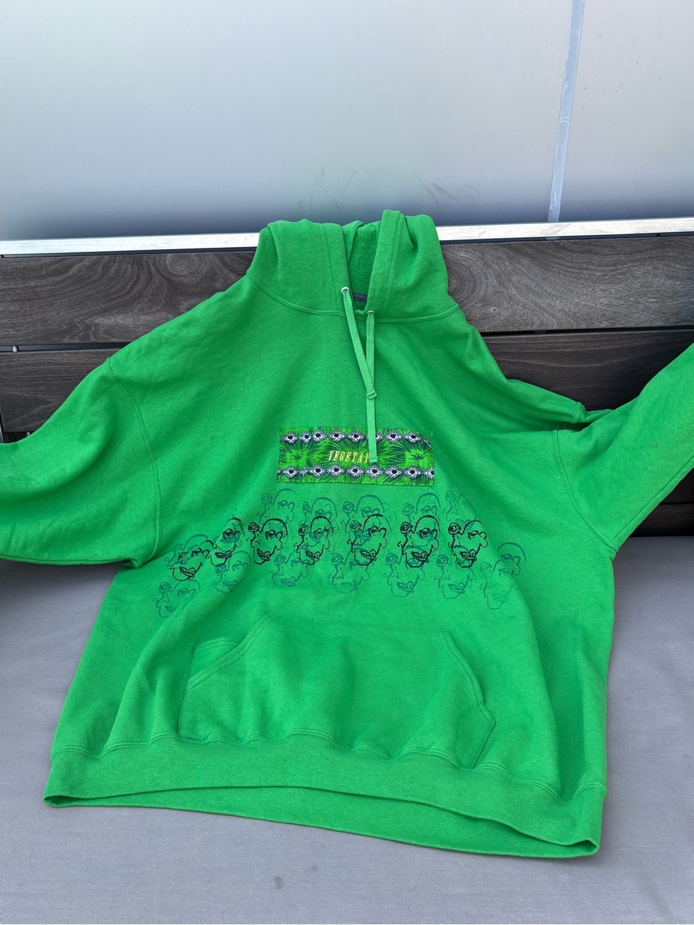 Fruit of the Loom Green Graphic Hoodie